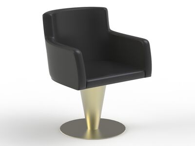 Hairdresser Leather Armchair 01 3D Model