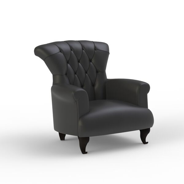 Armchair Classic Leather Black_03