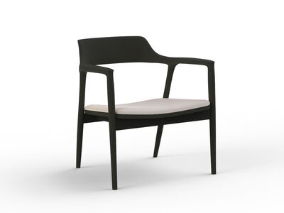 Wood Brown Armchair 08 3D Model
