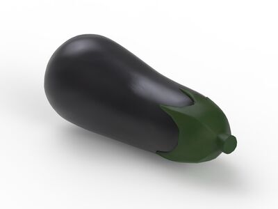 3D Model Aubergine 01 3D Model
