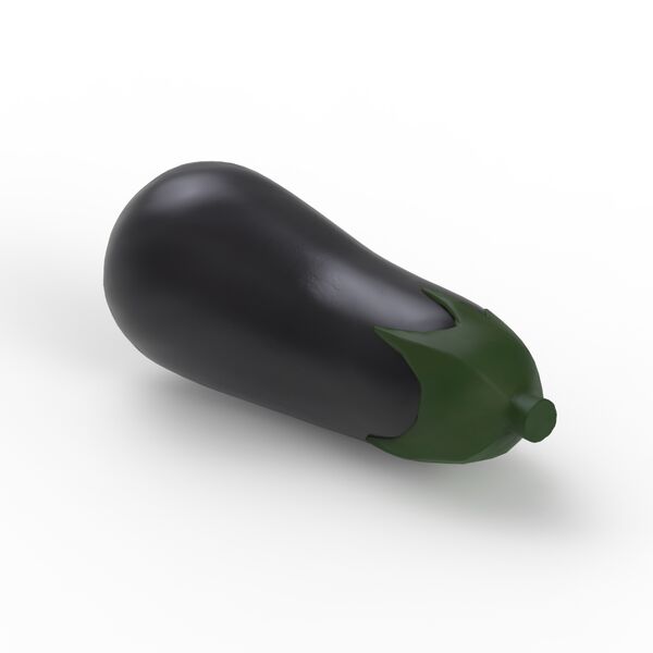 Aubergine 3d model_01