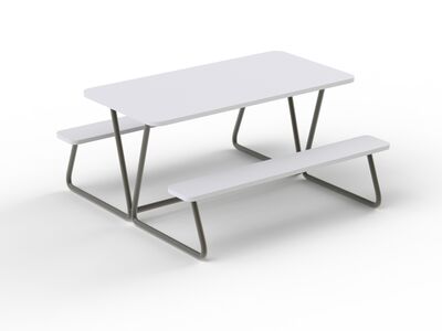 Bench Table for Garden _01