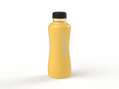 Plastic Orange Juice Bottle 01 3D Model
