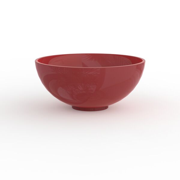 Bowl Ceramic Red Round_03
