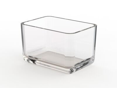 Squared Glass Bowl 01 3D Model