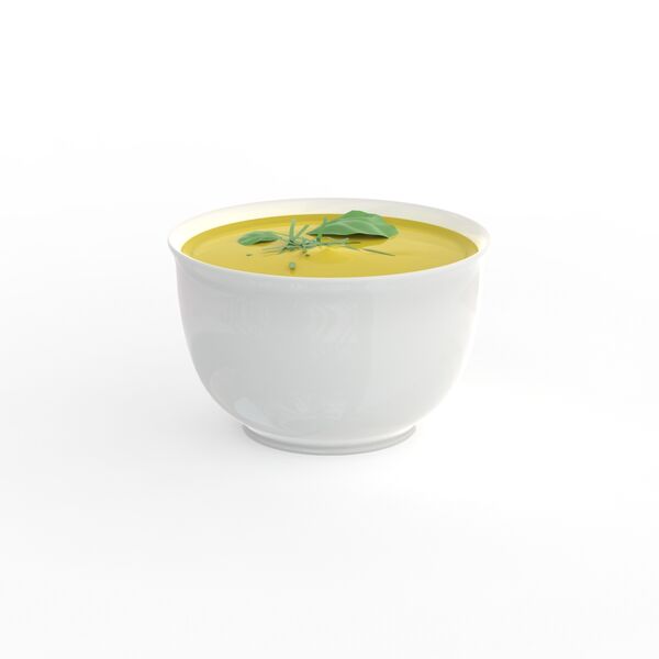 Bowl Ceramic White Round Soup_01