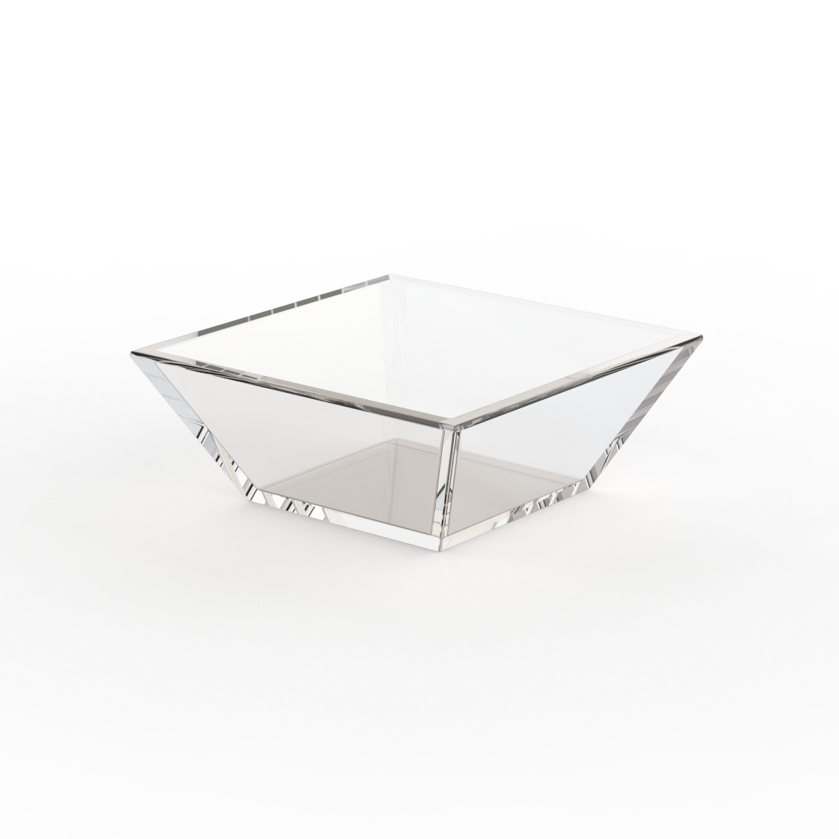 Glass Squared Bowl 02 3D Model