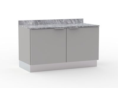Grey Stone Top Kitchen Cabinet 01 3D Model