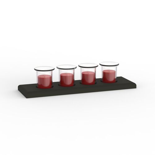 Pot Set Candle 02 3D Model