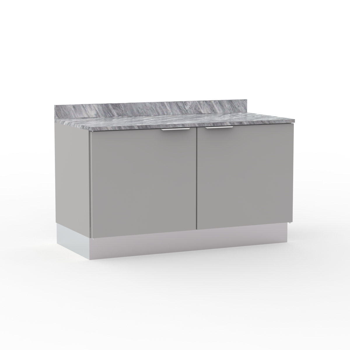 Grey Stone Top Kitchen Cabinet 01 3D Model