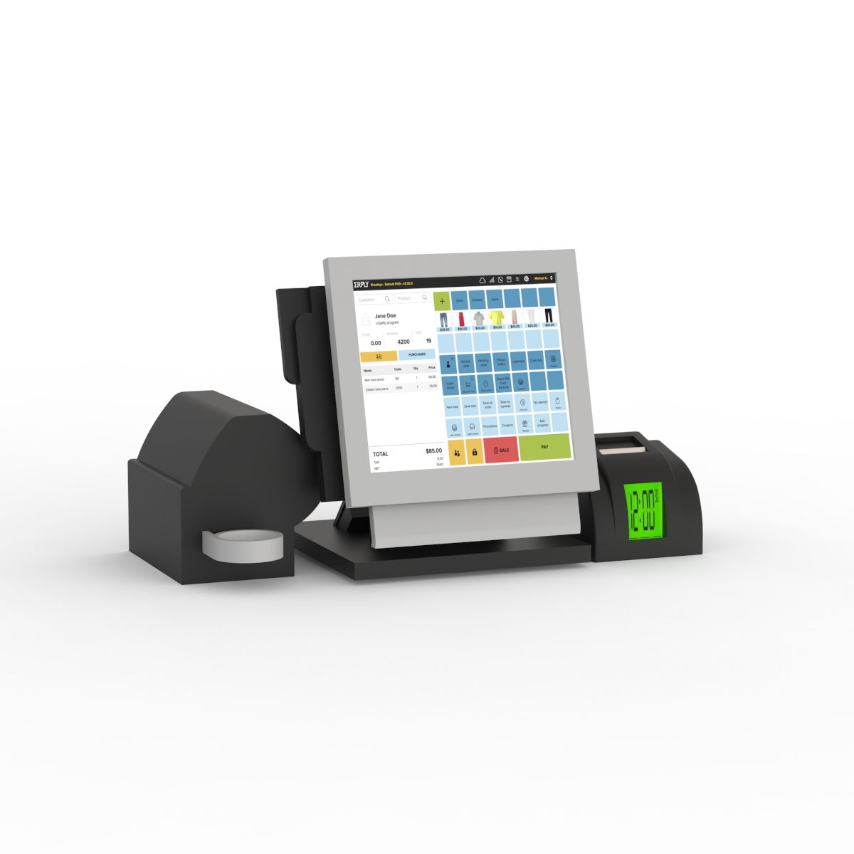 Black And Gray Plastic Cashier 05 3D Model