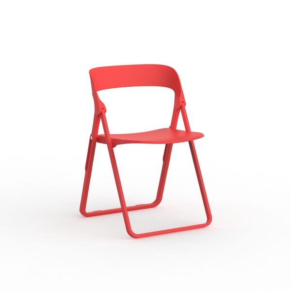 Chair Foldable Red Metal_01