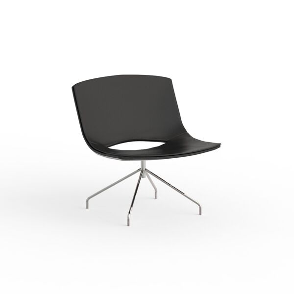 Chair Modern Black Leather_02