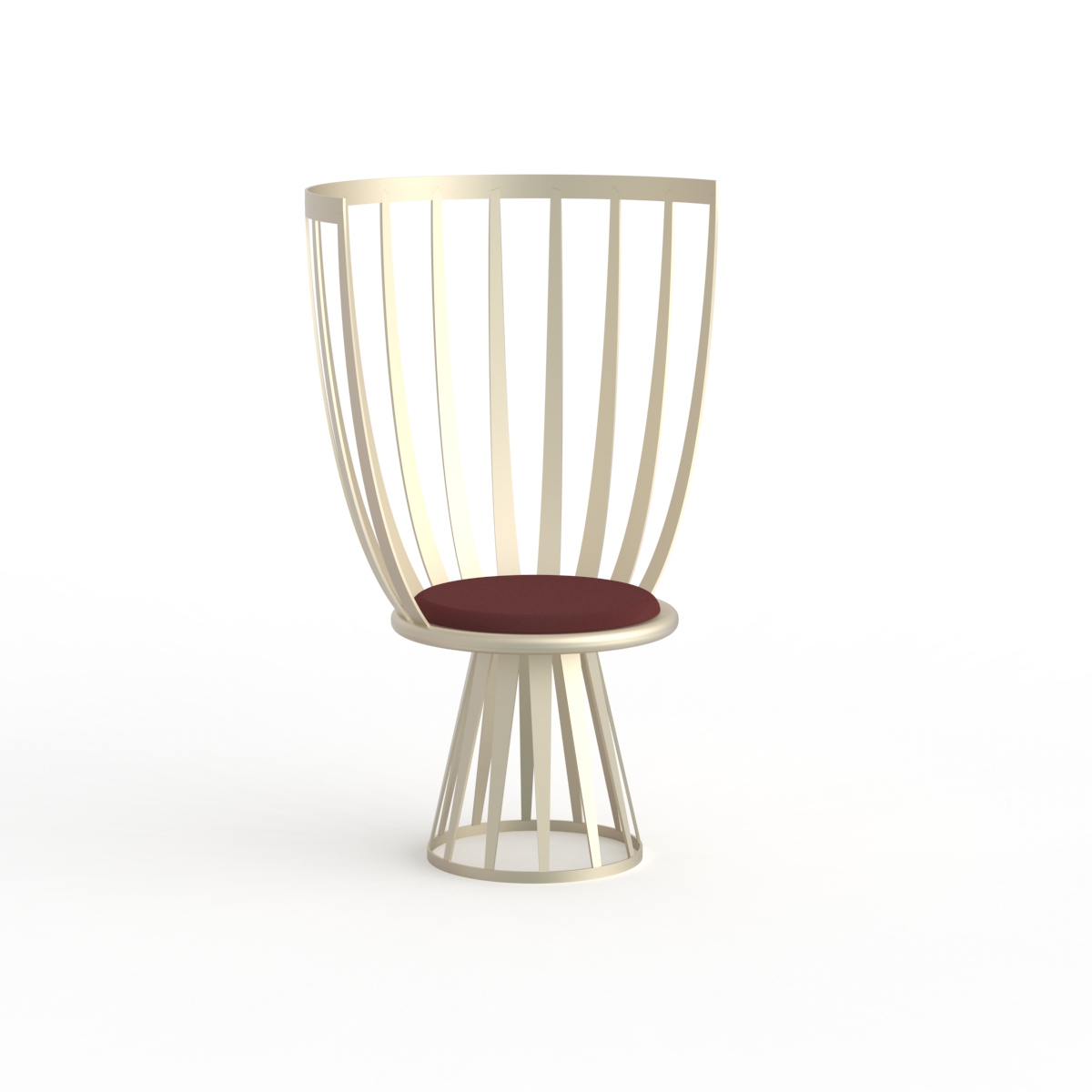 Modern Mid Century Metal Chair 04 3D Model