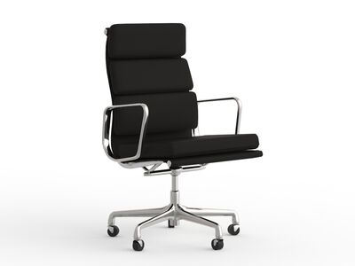 Office Metal And Leather Chair 03 3D Model