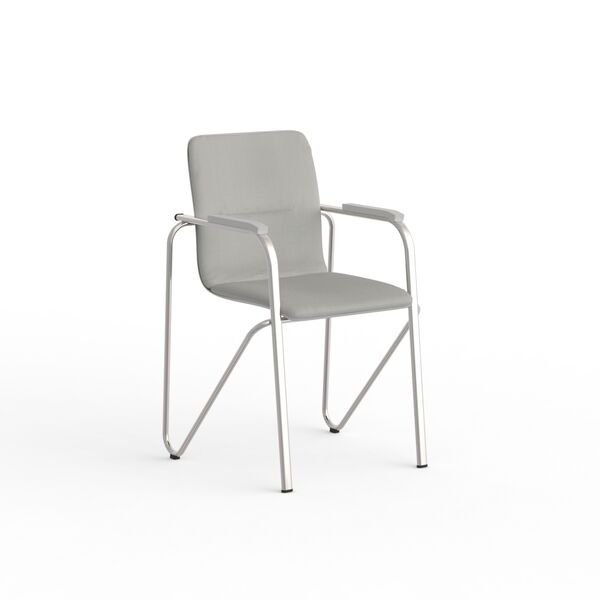 Chair Modern Gray Metal Structure_06