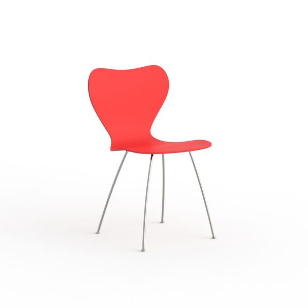 Chair Modern Plastic Red_05