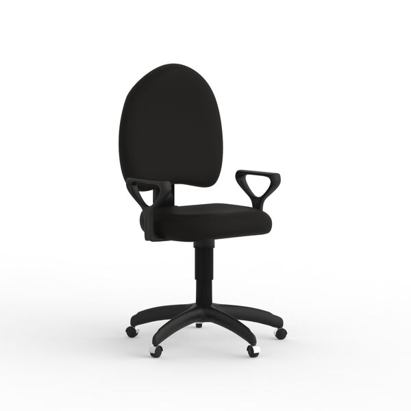 Chair Office Black Plastic_01