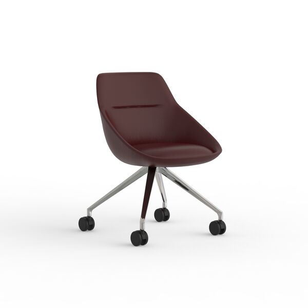 Chair Office Leather Brown_04