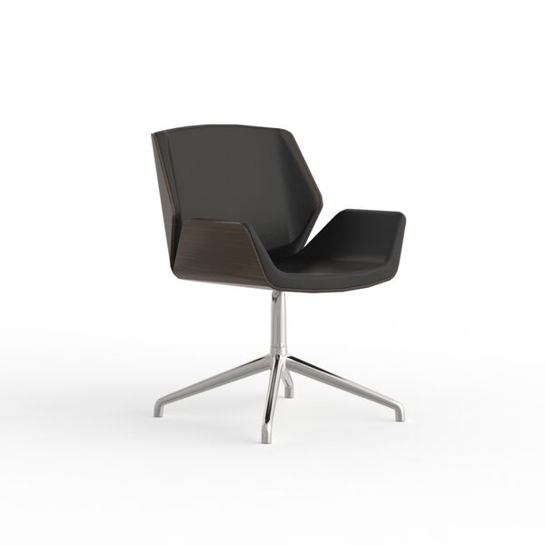 Chair Office Wood and Leather_06