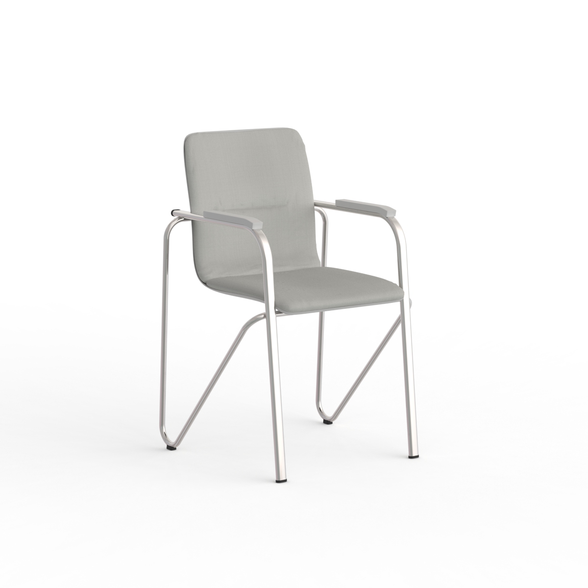 Modern Gray Metal Structure Chair 06 3D Model