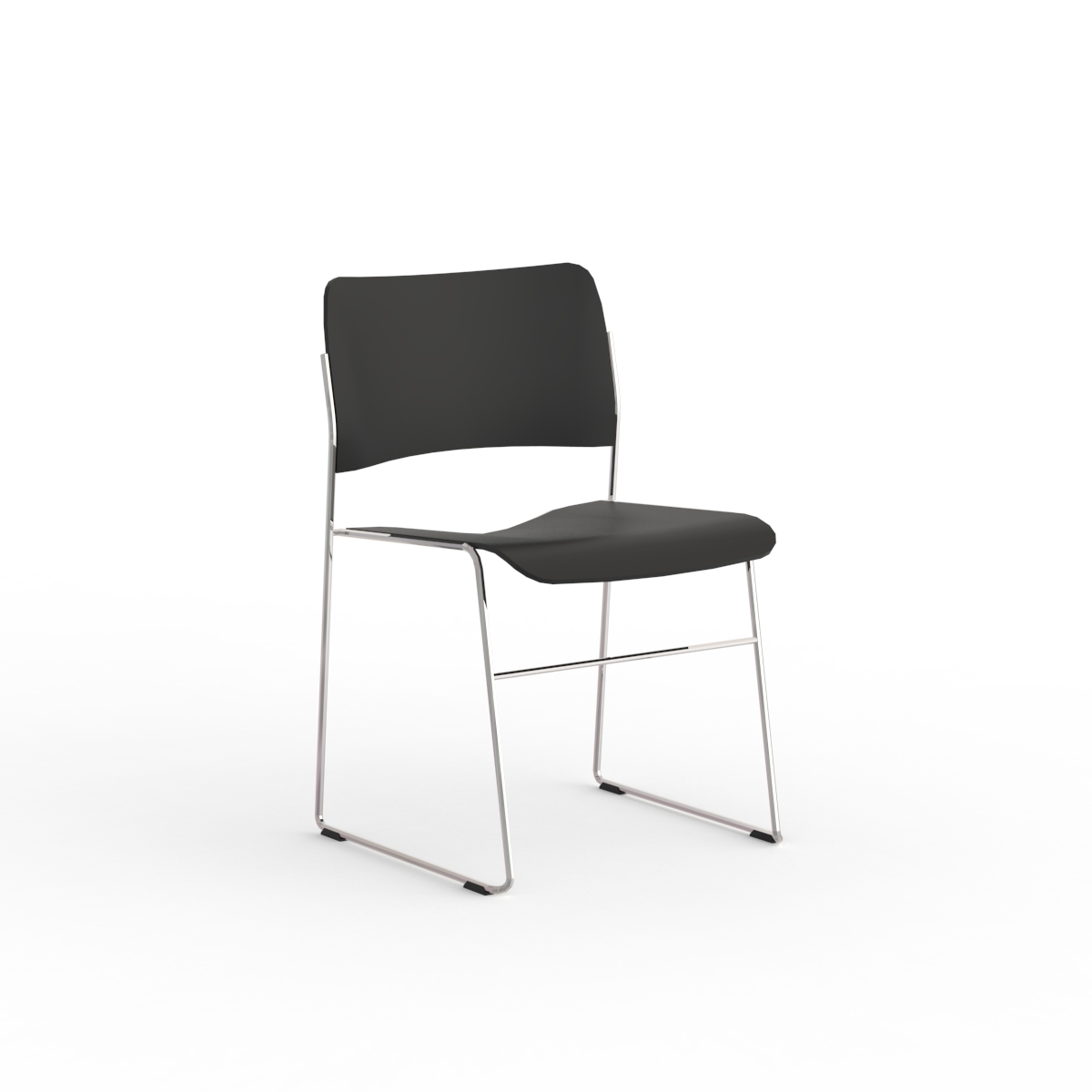 Modern Metal Structure And Plastic Seat Chair 07 3D Model
