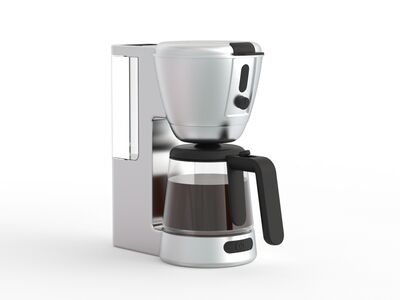 Coffee Maker Metal Silver_01