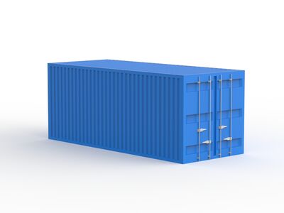 Storage Blue Container 01 3D Model