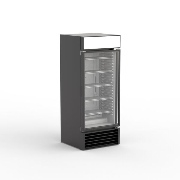 Cooler Black Single Glass Door_01