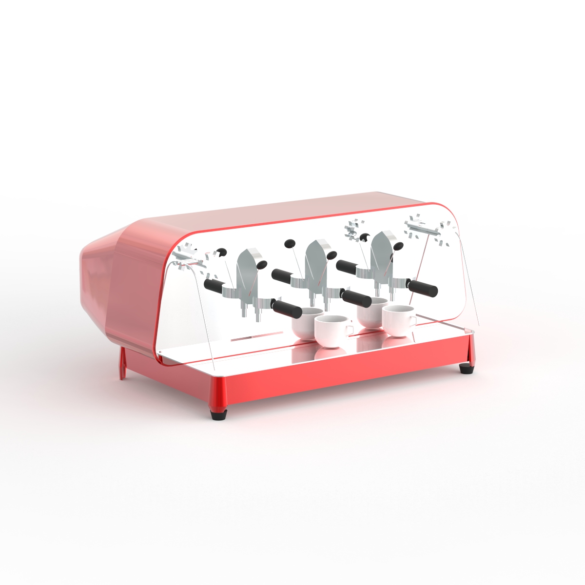 Machine Classic Red Coffee 01 3D Model