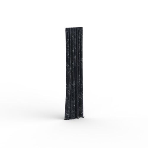 Fabric Black Curtain 03 3D Model