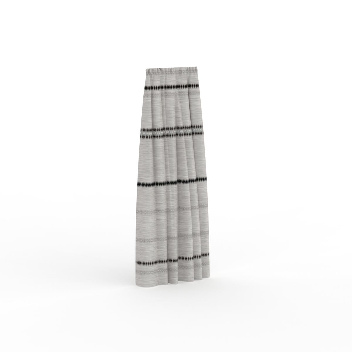 Fabric Gray Curtain 02 3D Model
