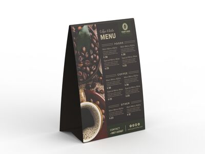 Cardboard Menu Desk 01 3D Model