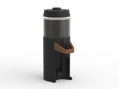 Coffee Plastic Black Dispenser 01 3D Model