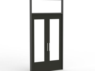 Double With Glass Exterior Door 01 3D Model