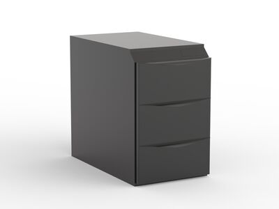 Black Under Counter Drawer 01 3D Model