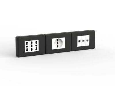Outlets Plastic White Electrical 01 3D Model