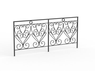 Metal Liberty Fencing 01 3D Model