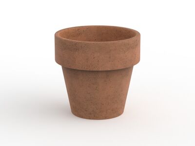 Clay Flowerpot 01 3D Model