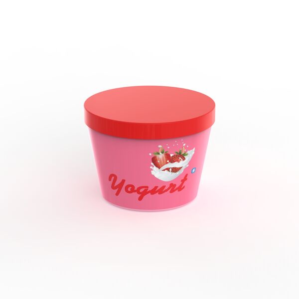 Jar Yogurt Strawberry With Cap_01