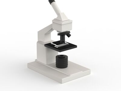 White Microscope 01 3D Model