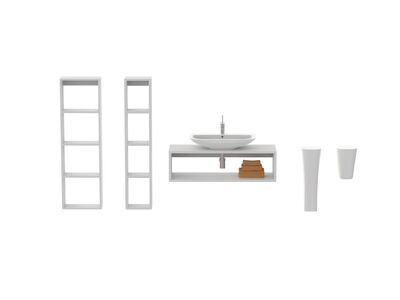 Clear WashBasin + set 04 3D Model