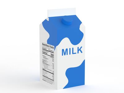 Carton Plastic Cap Milk 01 3D Model