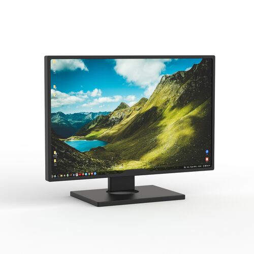 Black Frame With Stand Monitor 01 3D Model