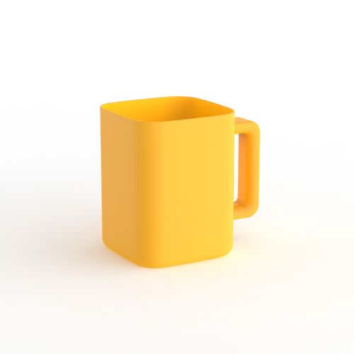 Ceramic Yellow Mug 02 3D Model