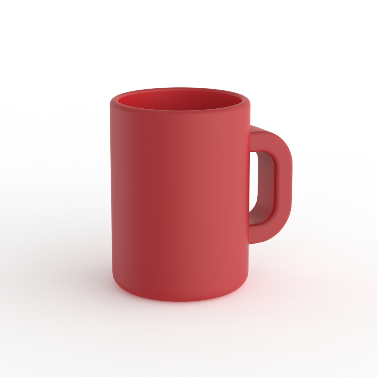 Ceramic Red Mug 03 3D Model