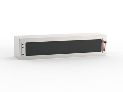 Industrial Metal Red Handle Oven 01 3D Model