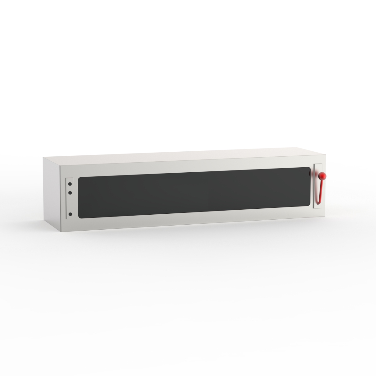 Industrial Metal Red Handle Oven 01 3D Model