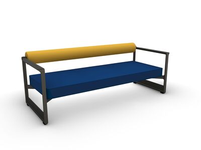 Brut 3 Seats Sofa 3D Model