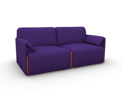 Costume 2 Seats Sofa 3D Model